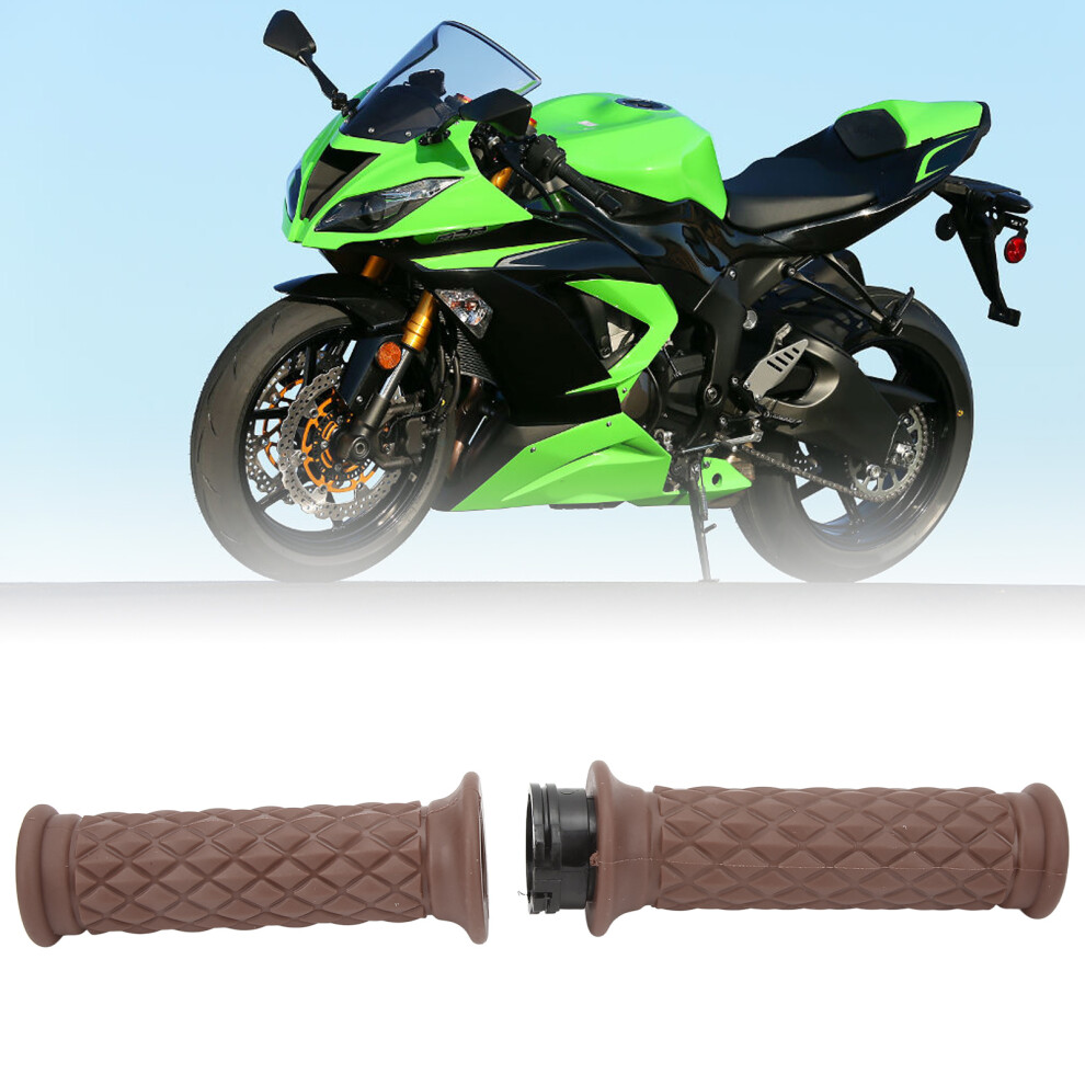 Universal Motorcycle Handle Grip 25Mm Throttle Replacement 1In Brown 5081356336857