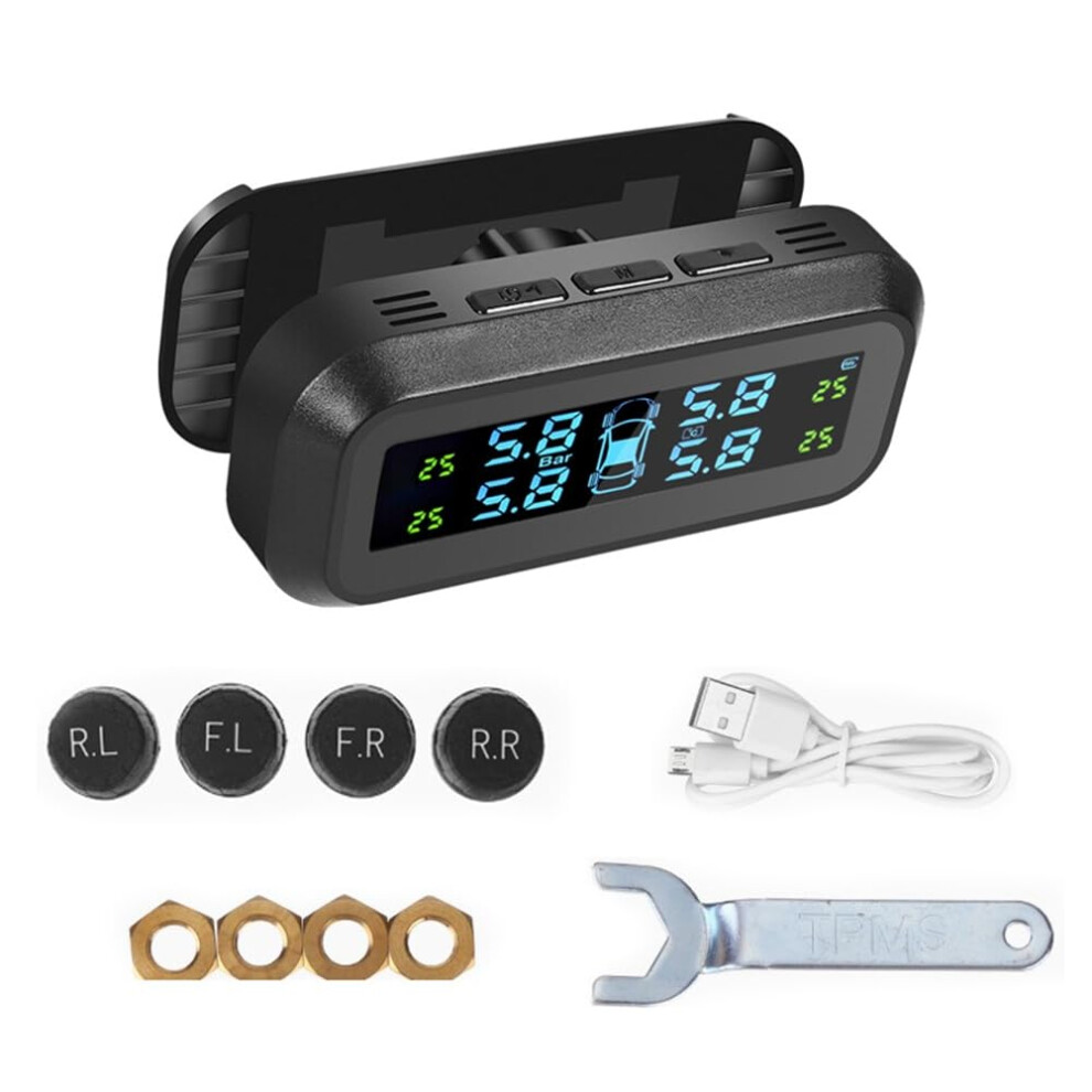 RV/Trailer Tire Pressure Monitoring System RV TPMS With Four External Sensors Compatible With RVs And Trailers-image-OPC-PMGYGMZ-NEW