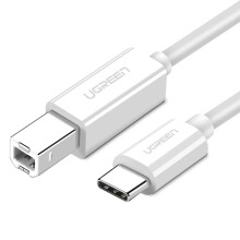 Ugreen USB-C auf USB-B 2.0 Druckerkabel 1,5 m - Weiß