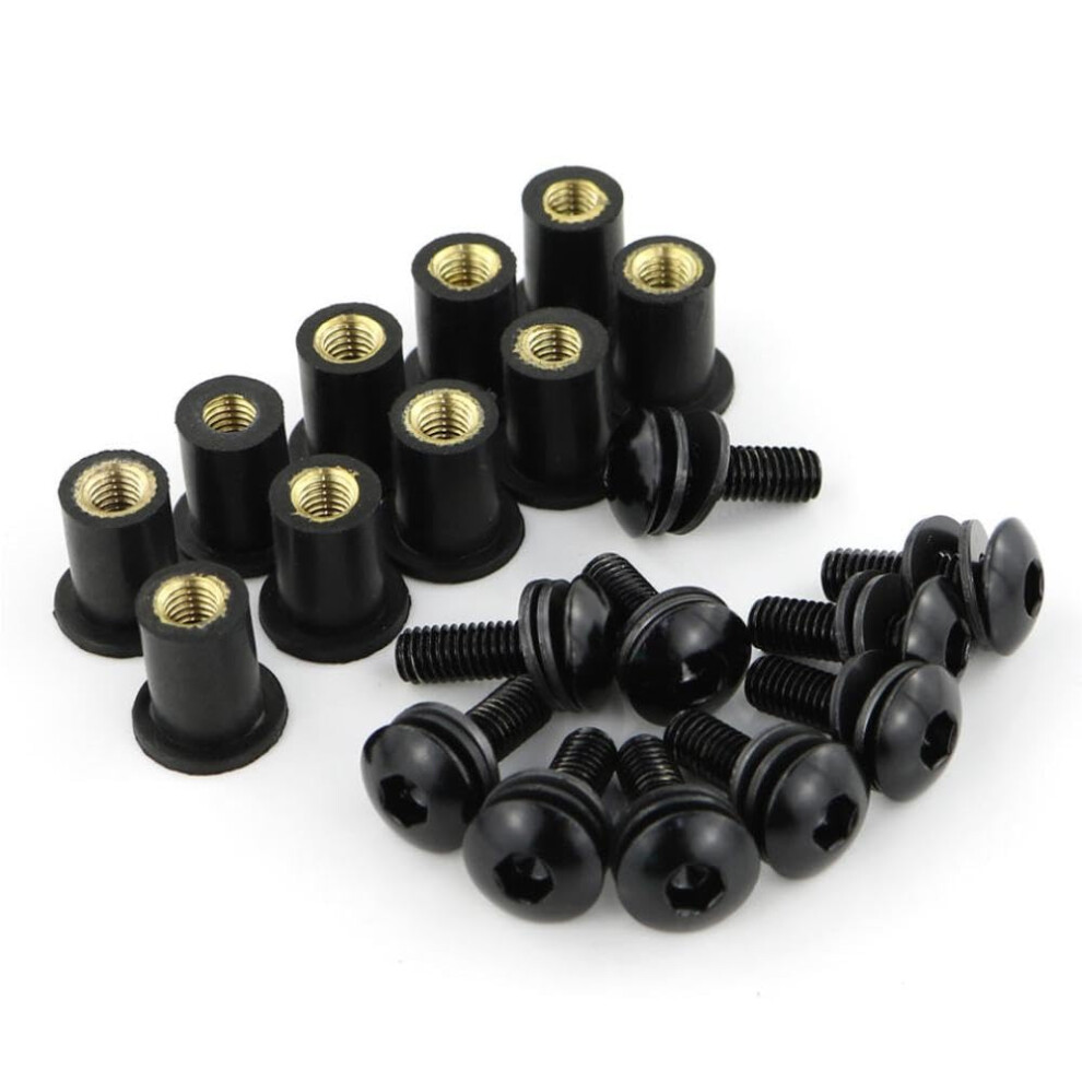 Wind Deflector Mounting Bolts For Yamaha Yzf Models R1 R25 R3 R125 R6 Yzf600r Yzf750r Yzf1000 Yzf1000r M5 Bolts Black 9354506585440