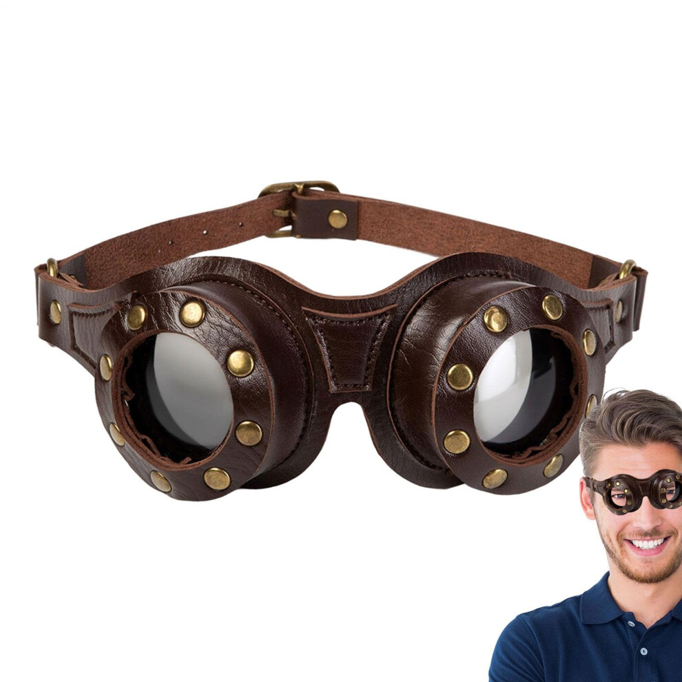 Vintage Motorcycle Goggles Steampunk Adjustable Sunglasses For Desert Men Mountaineering Women Cosplay Anime Conventions 9354506585457