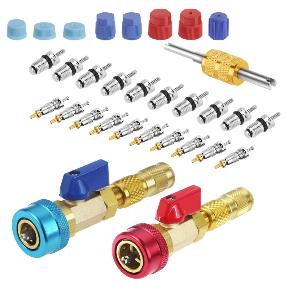 Ac Valve Core Removal Tool High Low Pressure Ac Core Tool Kit Ergonomic Quick Remover Kit Recovery Flush Conditioning 9067246373092