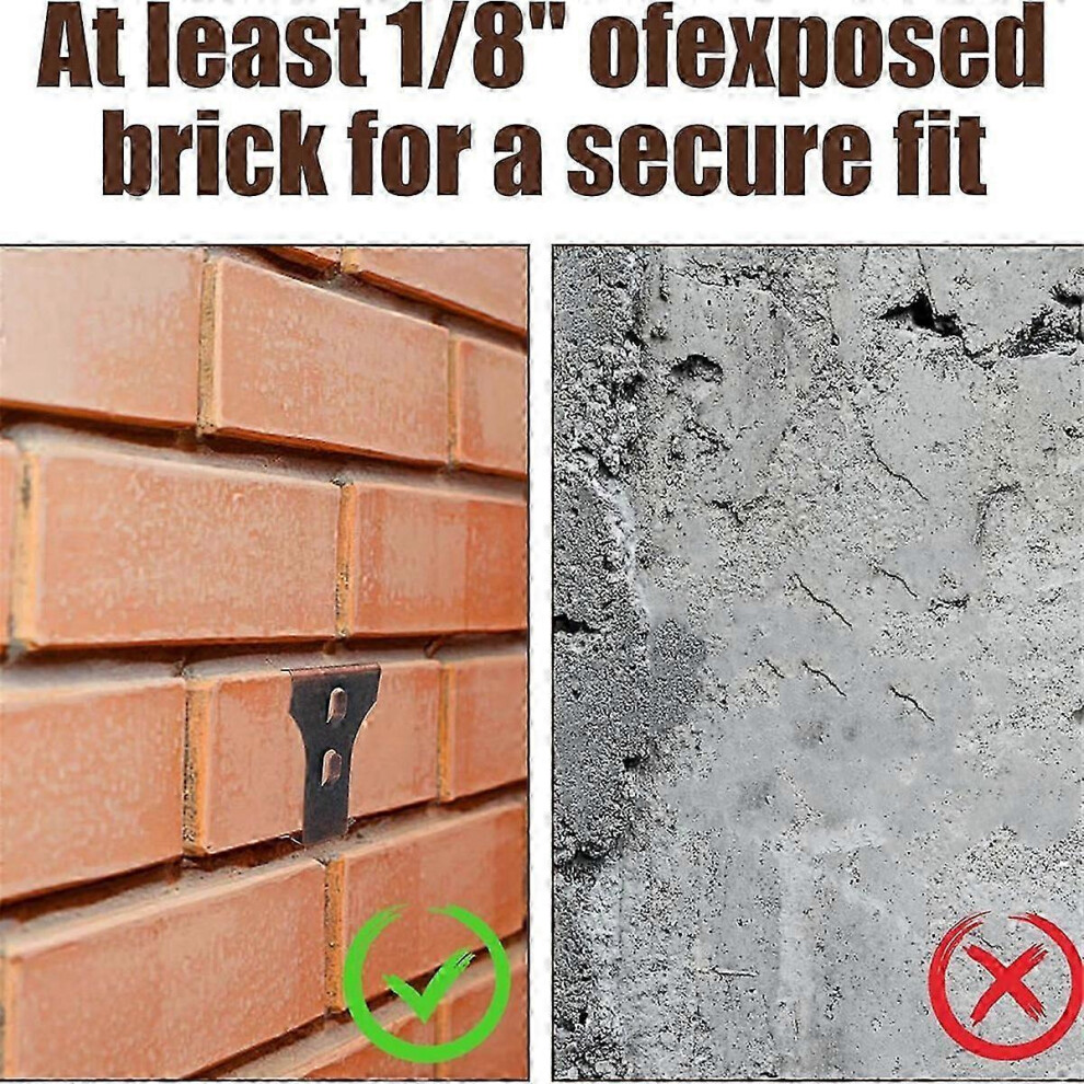 (As Show, One Size) 20Pcs Brick Hook Clips,Steel Brick Hanger For Hanging Outdoorsl 4284249083895