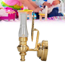 Dollhouse Wall Lamp LED Warm Light 1:12 Retro European Decor