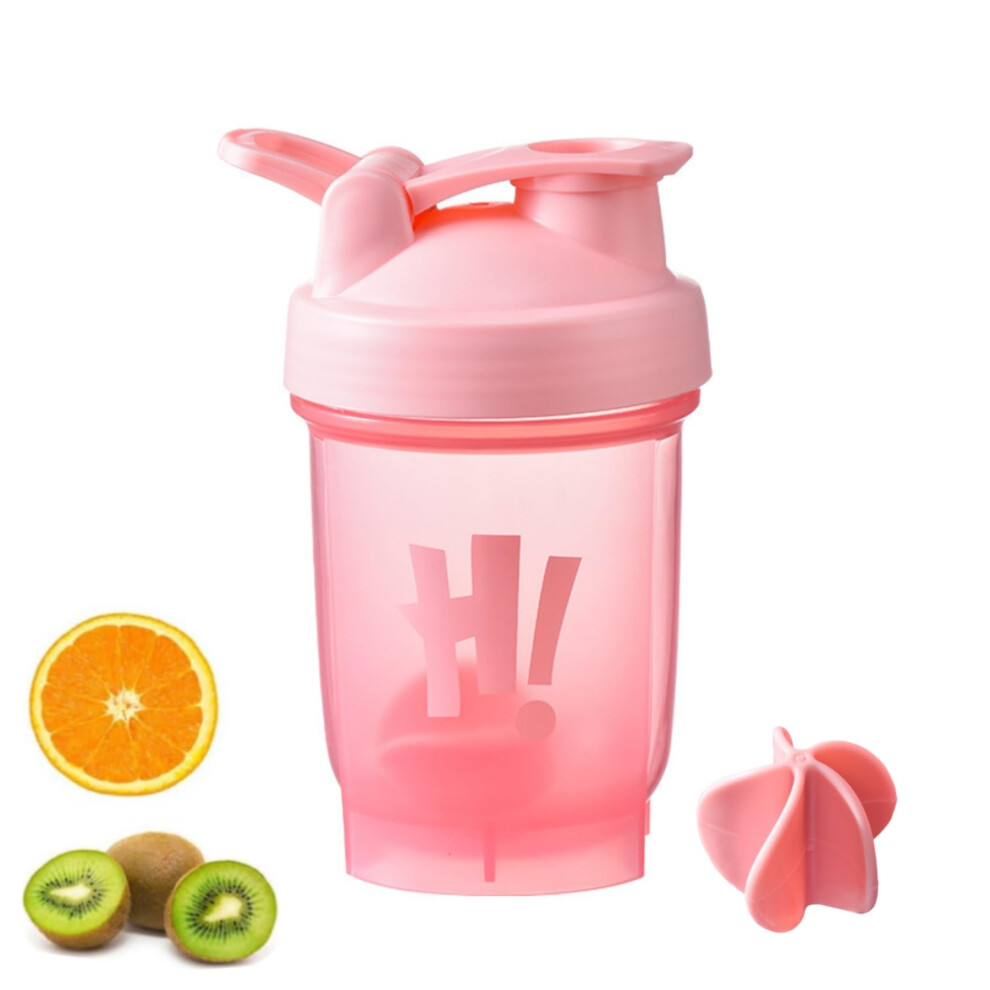 Pink Protein Shaker Bottle 500Ml Mixing Ball Bpa-Free Dehp-Free Leakproof Flip-On Lid Odorless Temp Safe Dishwasher Safe