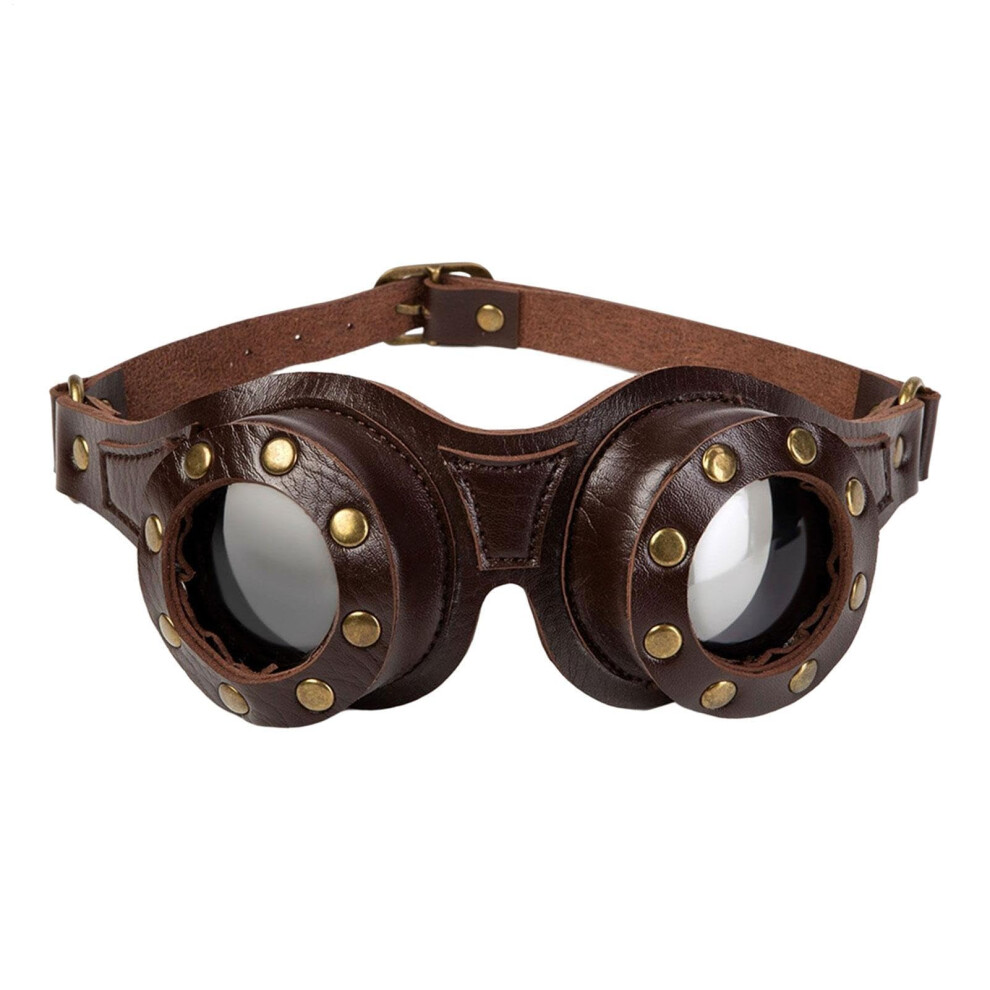 Vintage Motorcycle Goggles Steampunk Cosplay Adjustable Retro Glasses For Men Anime Conventions Mountaineering 9084446664935