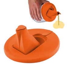 Collapsible Spout With Retractable Secure Seal Lid ABS Storage Color Orange For Paint Pouring