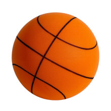 Silent Basketball High-Density Foam Ball No. 5 Orange Indoor Uncoated Quiet Training Noiseless