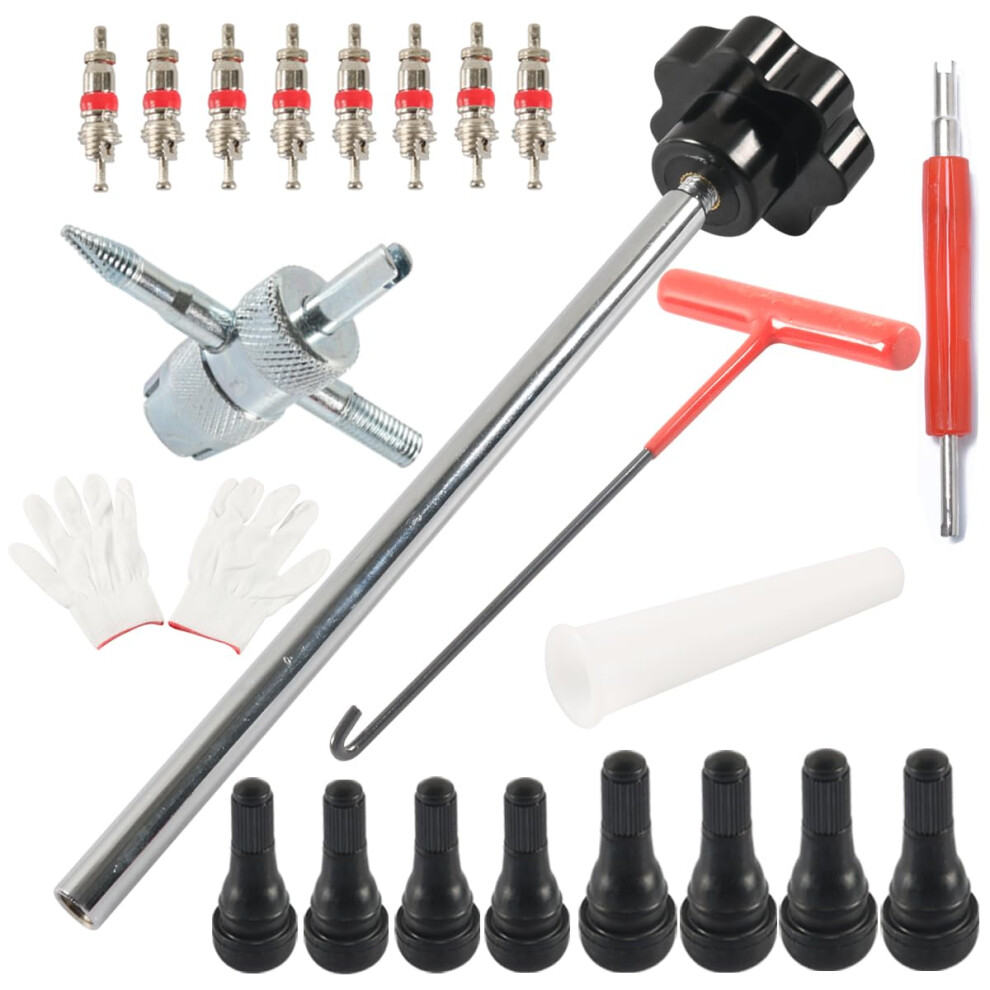 51025 Quick Tire Valve Change Tool Kit Tr413/Tr414 Valve Stem Replacement For Cars, Atvs, Trucks - Includes 4-Way Tool 9393856686971