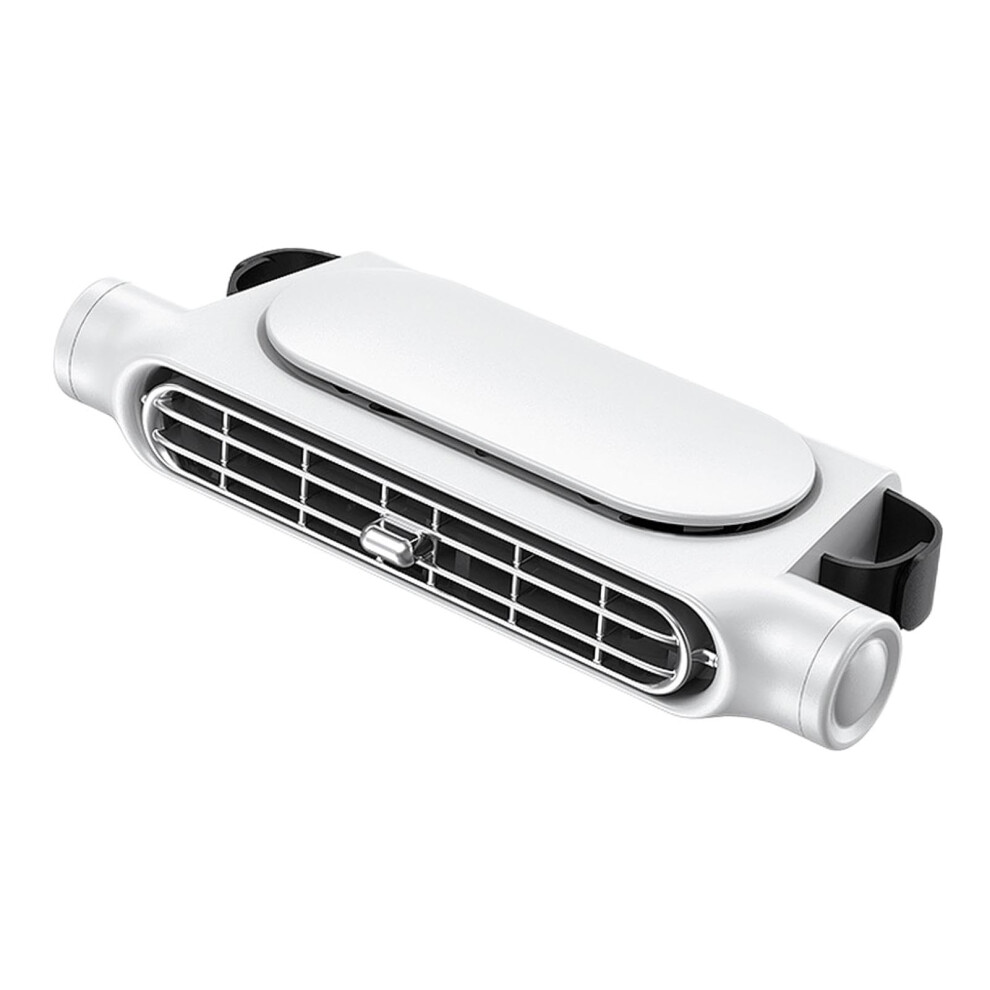 Portable Car Fan Dual Turbine USB Powered Headrest Fan For Cars White Powerful Car Seat Cooling Fan-image-OPC-PMGYKBS-NEW