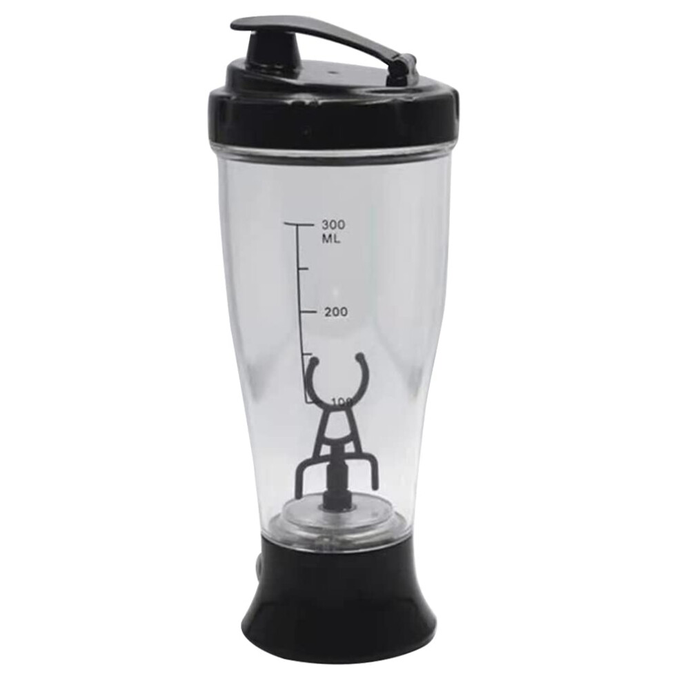 Electric Protein Shaker Bottle 350ml Portable Black Automatic Mixing Cup For Protein Powder Milk And Coffee Travel