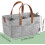 Baby Diaper Caddy Portable Organizer Foldable Caddy Felt Bag Grey Changing Table Organizer 4