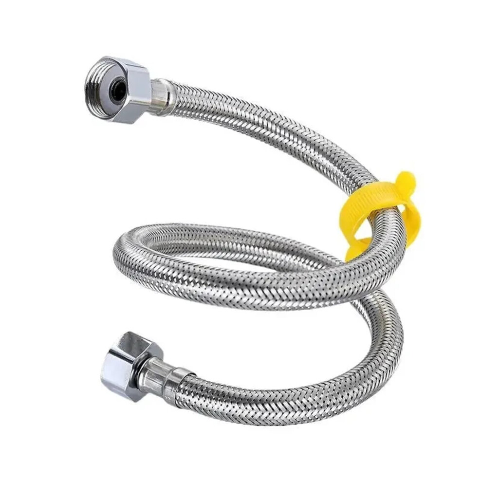 304 Stainless Steel Faucet Braided Water Pipe 1/2-Inch Hot Cold Inlet Hose Flexible Connecting Pipe For Bathroom 80Cm 9393856687268
