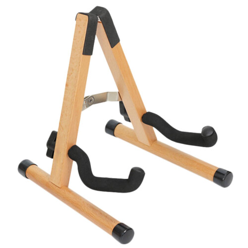 Folding Mandolin Stand With Protective Pad, Portable Storage Rack, Safe Instrument Display, Compact Space-Saving Design