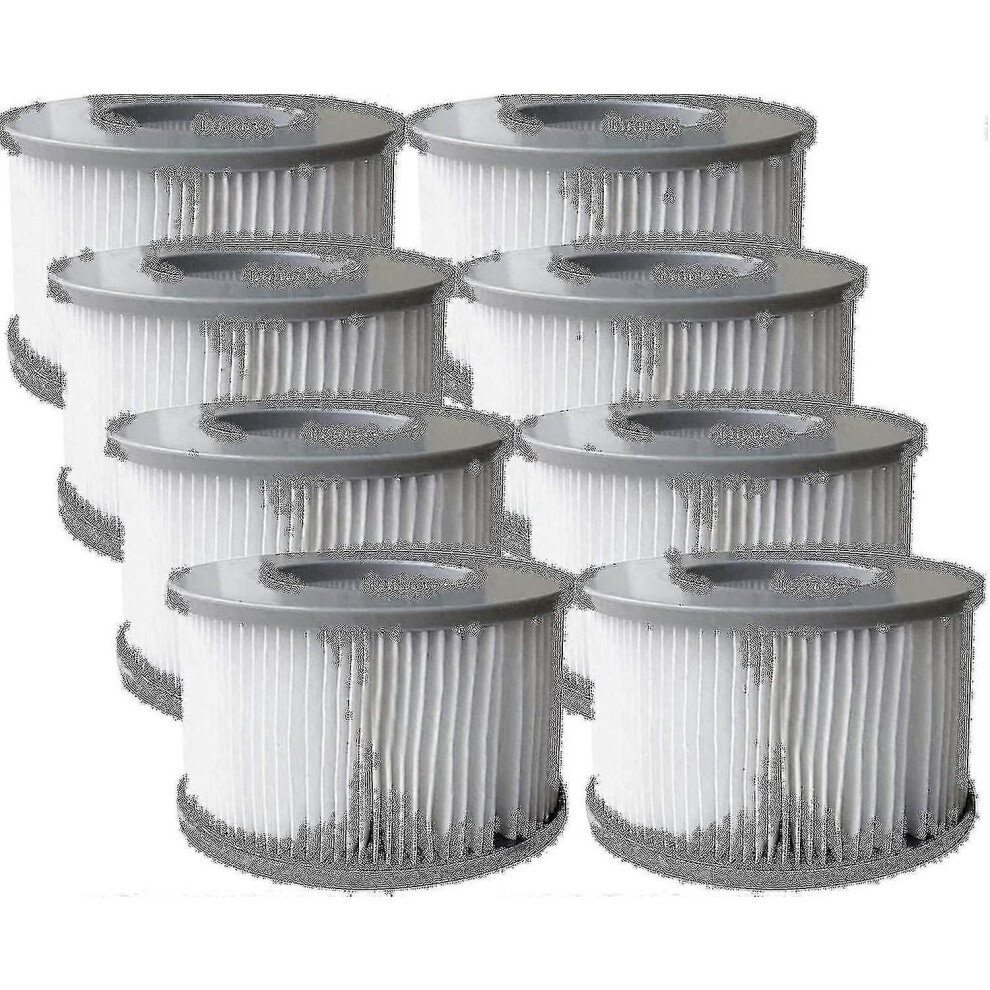 Kikidex (As Show, One Size) Pack Of 8 Replacement Filter Cartridges For Mspa Inflatable Pool, Ruikalucky Jacuzzi
