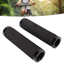 Bike Handle Grips Shock Absorbing Double Lock Non Slip for 2.22cm Bar Black