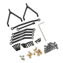 RC Metal Chassis Pull &amp; Steering Rods for FCX24 1/24 RC Crawler Black