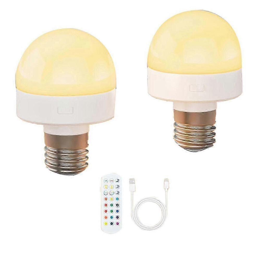 Kikidex (As Show, One Size) Rechargeable Bulbs With Remote - E26 Battery Operated Bulb For Non-Hardwired Wall Sconc Light