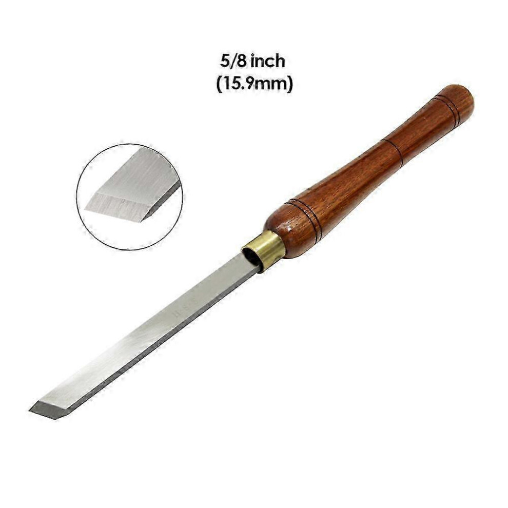 Kikidex (As Show, One Size) 1 X 420Mm Woodturning Skew Chisel Lathe Gouge Knife Hss Blade Walnut Handle Wood Turning Tools For Woodworking Diy Hobbies
