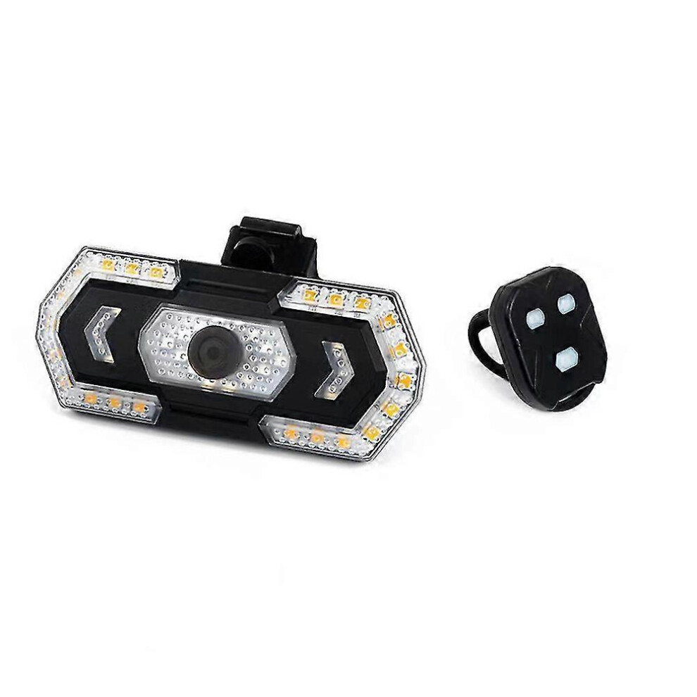 Kikidex (As Show, One Size) Bike Tail With Turn Signals, Rear Bike Safety Warning Led Bike Accessories,5 Mode,Bicycle Accessories Light