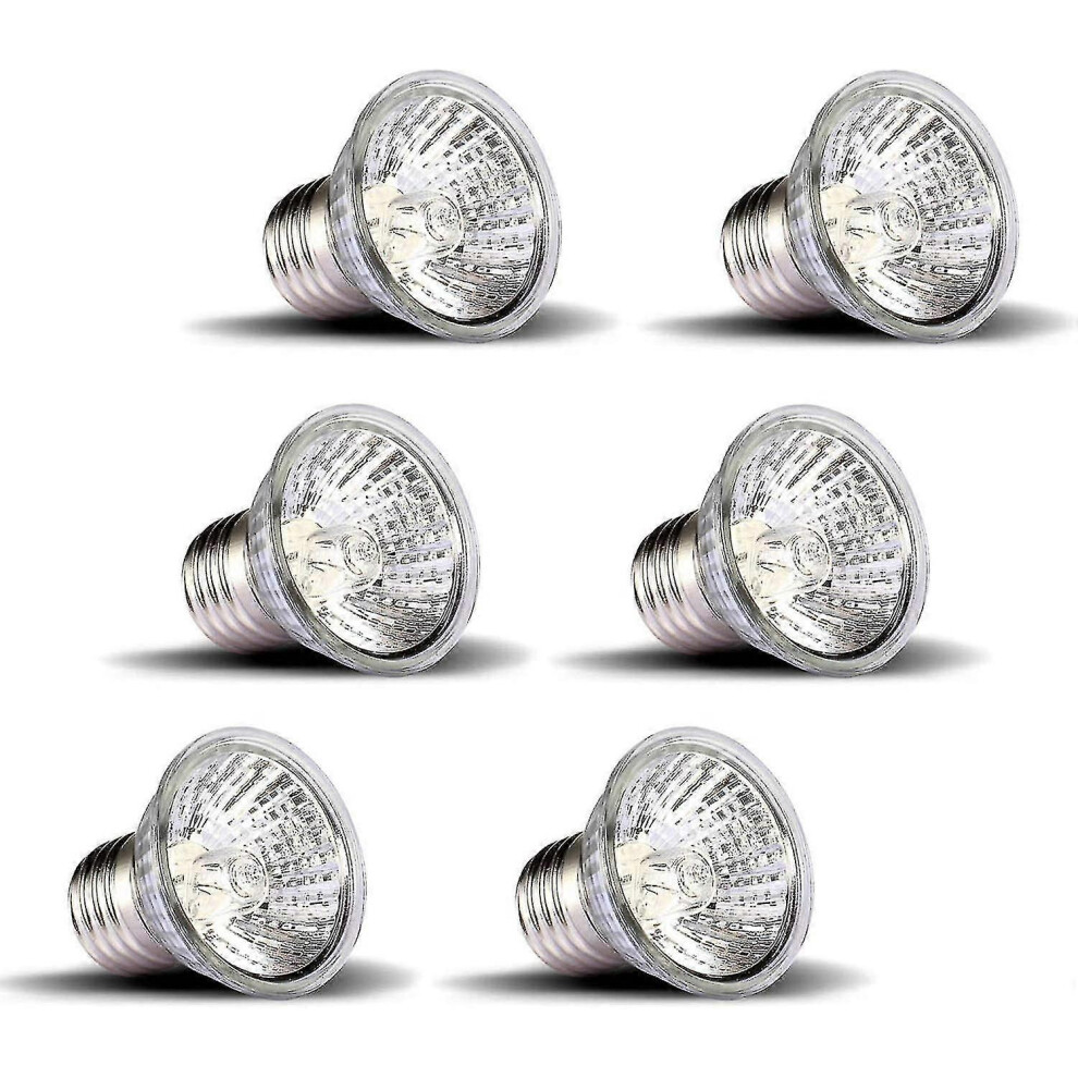 Kikidex (As Show, One Size) 6 Pack 75W Uva+Uvb Full Spectrum Solar Lamp Sunbathing/Bulb/ For Bearded Lizard Dragon Chameleo Light