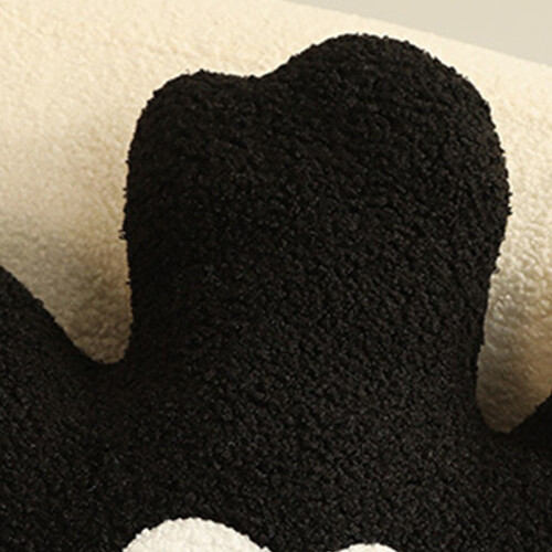 Flower Shaped Hugging Pillow, 48x58cm, Soft PP Cotton, Black 2