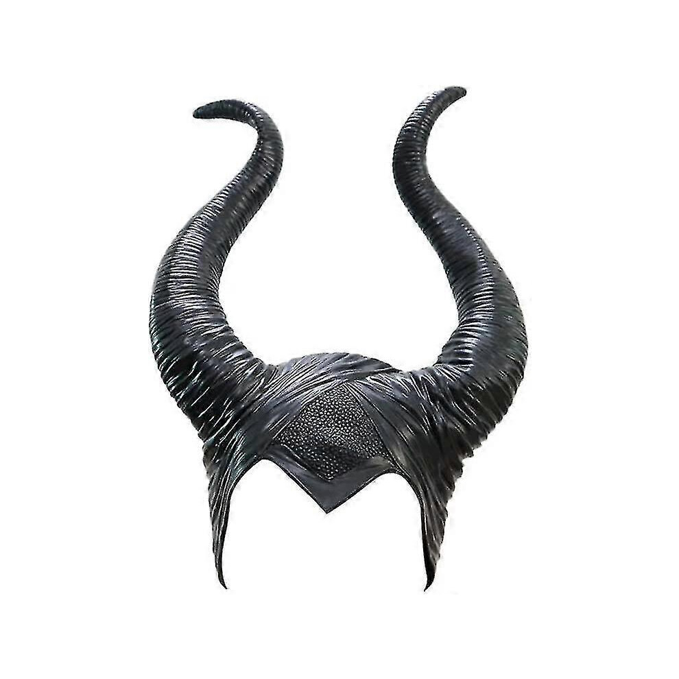 Kikidex (As Show, One Size) Halloween Maleficent Horns Headband Cosplay ,Evil Maleficent Headpiece Ornament,For Woman/Man Black
