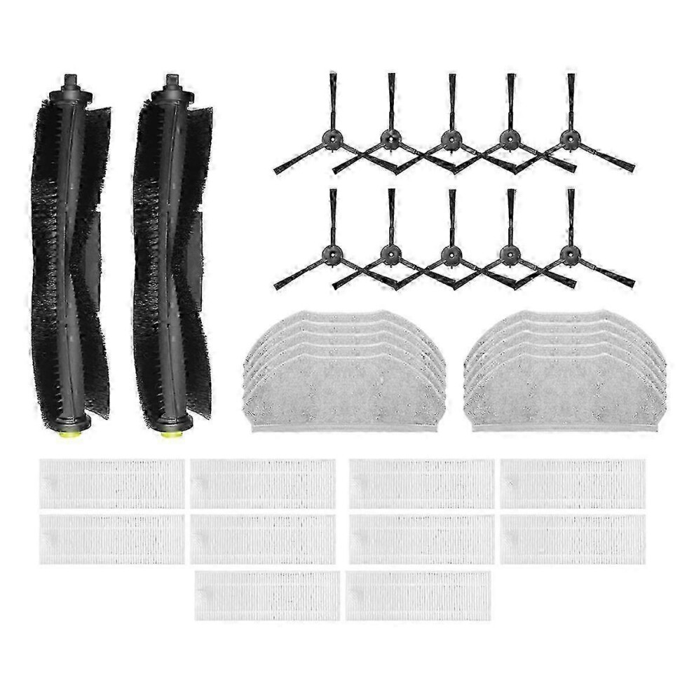 Kikidex (As Show, One Size) For 360 S10 / X100 / X100 Max Replacement Parts Accessories Main Side Brush Filter Mop Cloth Spare