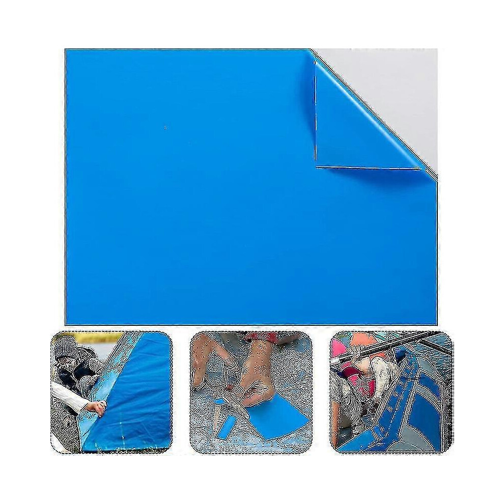 Kikidex (As Show, One Size) 10 Pcs Vinyl Pool Liner Patch Repair Patch For Swimming Pools,10*25Cm