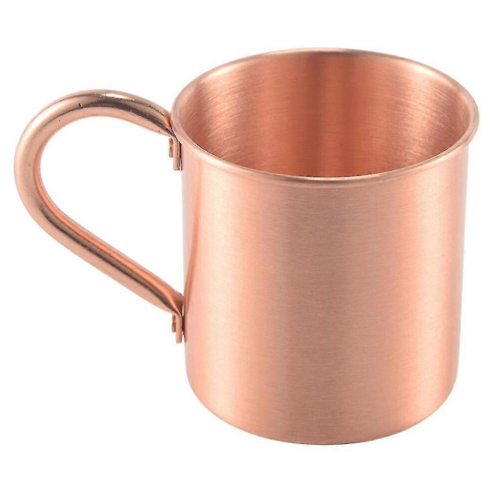 Kikidex (As Show, One Size) Pure Copper Moscow Mule Mug Solid Smooth Without Inside Liner For Cocktail Coffee Beer Milk Water C Brown