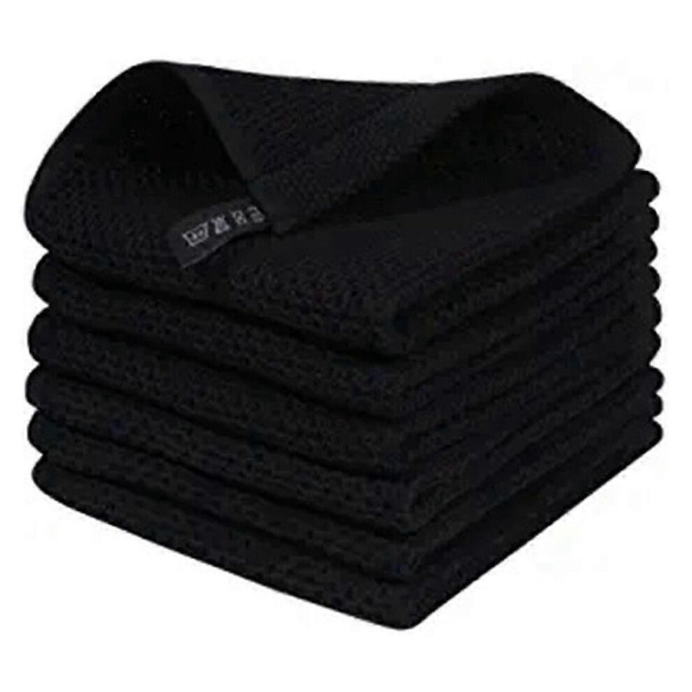 Kikidex (As Show, One Size) Kitchen Towels, 6Pcs Weave Ultra Soft Absorbent Dish Towels Quick Drying Dish Cloths, 12In