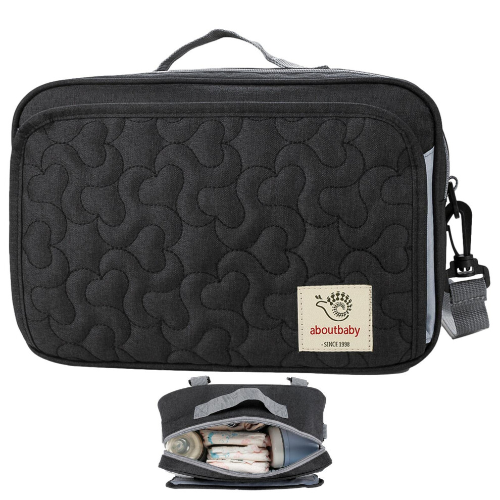 Universal Baby Stroller Organizer - Cup Holder, Large Capacity Bag Organizer, Compatible With Most Strollers Black