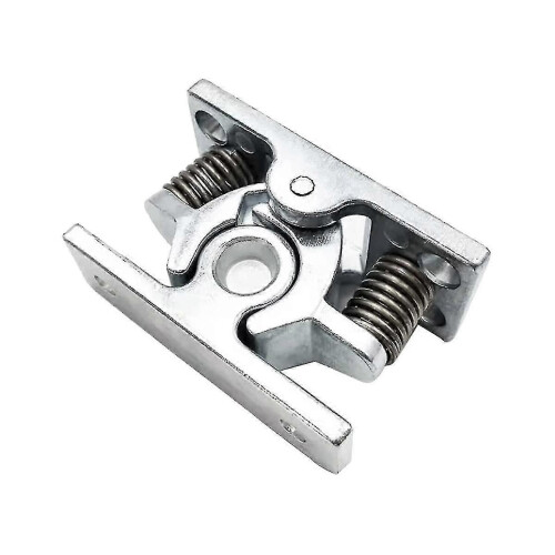 (As show, One size) 1pcs Spring Loaded Door Easy Lock Stop Catch Release Clamp Double Roller Catch (mp-4)
