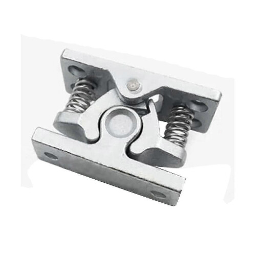(As show, One size) 1pcs Spring Loaded Door Easy Lock Stop Catch Release Clamp Double Roller Catch (mp-4) 1