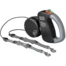 (As show, One size) Double Leash Dog Leash, Retractable Dog Leash Double Leash For Two Dogs Dog Leash 2 Dogs Double Leash,black