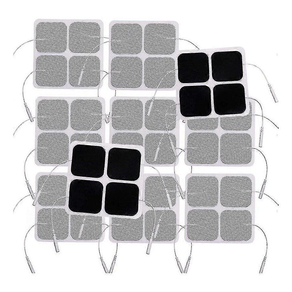 Kikidex (As Show, One Size) 40Pcs Tens Unit Pads, 2X2 Electrodes For Ems Muscle Stimulator Electrotherapy Pads-D8