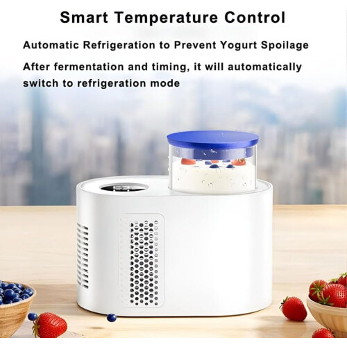 3 In 1 Yogurt Maker Machine Automatic Digital Yogurt Maker With LCD Display And Timer Control Glass Inner Pot White 2