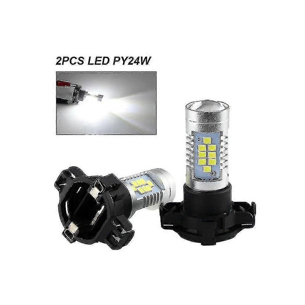 Kikidex (As Show, 2Pcs Py24w ) 2Pcs Py24w Led Bulbs For Bmw E90/E92 3 Series,F10/F07 5 Series, E83/F25 X3 E70 X5 E71 X6 Z4 Front Turn Signal Lights White