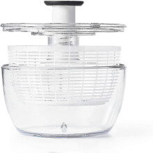 (As show, One size) Good Grips Glass Salad Spinner, Large/6.22 Quart, Clear