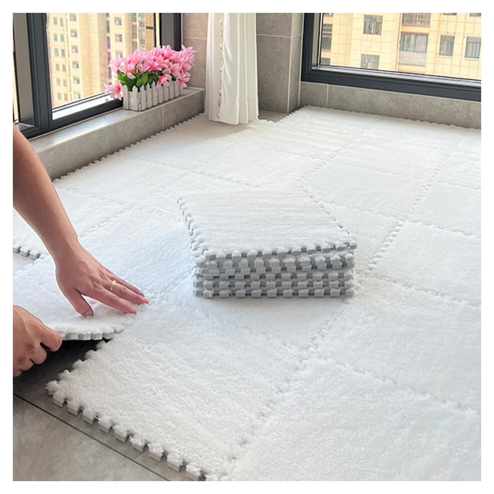 20pcs Foam Interlocking Floor Mats 30x30cm Plush Puzzle Play Mats Square Multicolor Sensory Mats For Bedroom