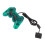 PS2 kabelgebundener Controller grün-transparent Dual-Vibe 4