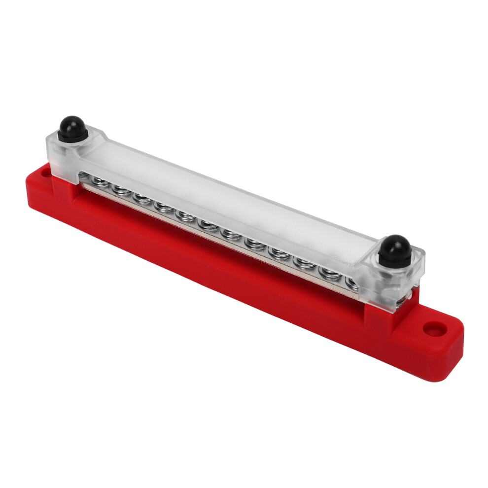 12 Terminal 48V 150A Power Distribution Block With Cover Red Marine Rv Car 3311356351195