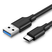 Ugreen USB-A 3.0-zu-USB-C-Kabel 3A, 1 m - Schwarz