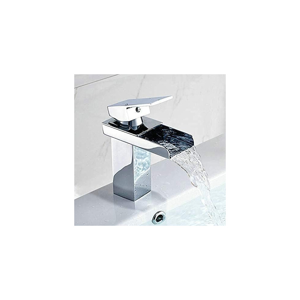 Kitchen Taps Waterfall Chrome Brass Faucet Single-Handed Kitchen Tap Hot And Cold Bathroom Basin Mixer Tap 9084446667936