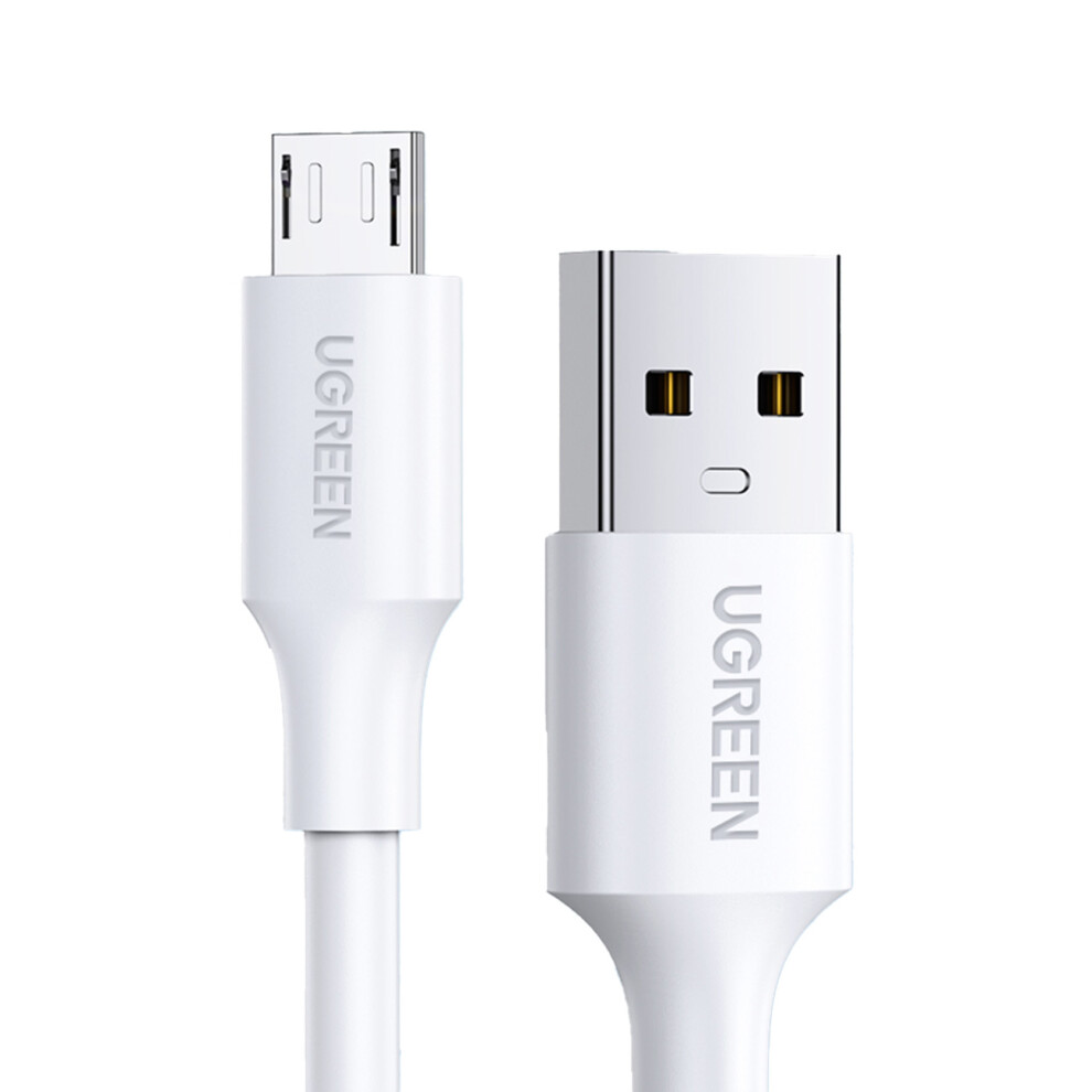 Ugreen Weiß Daten- Und Ladekabel Usb-A - Microusb Us289, 18W, 2M, - Bild 7