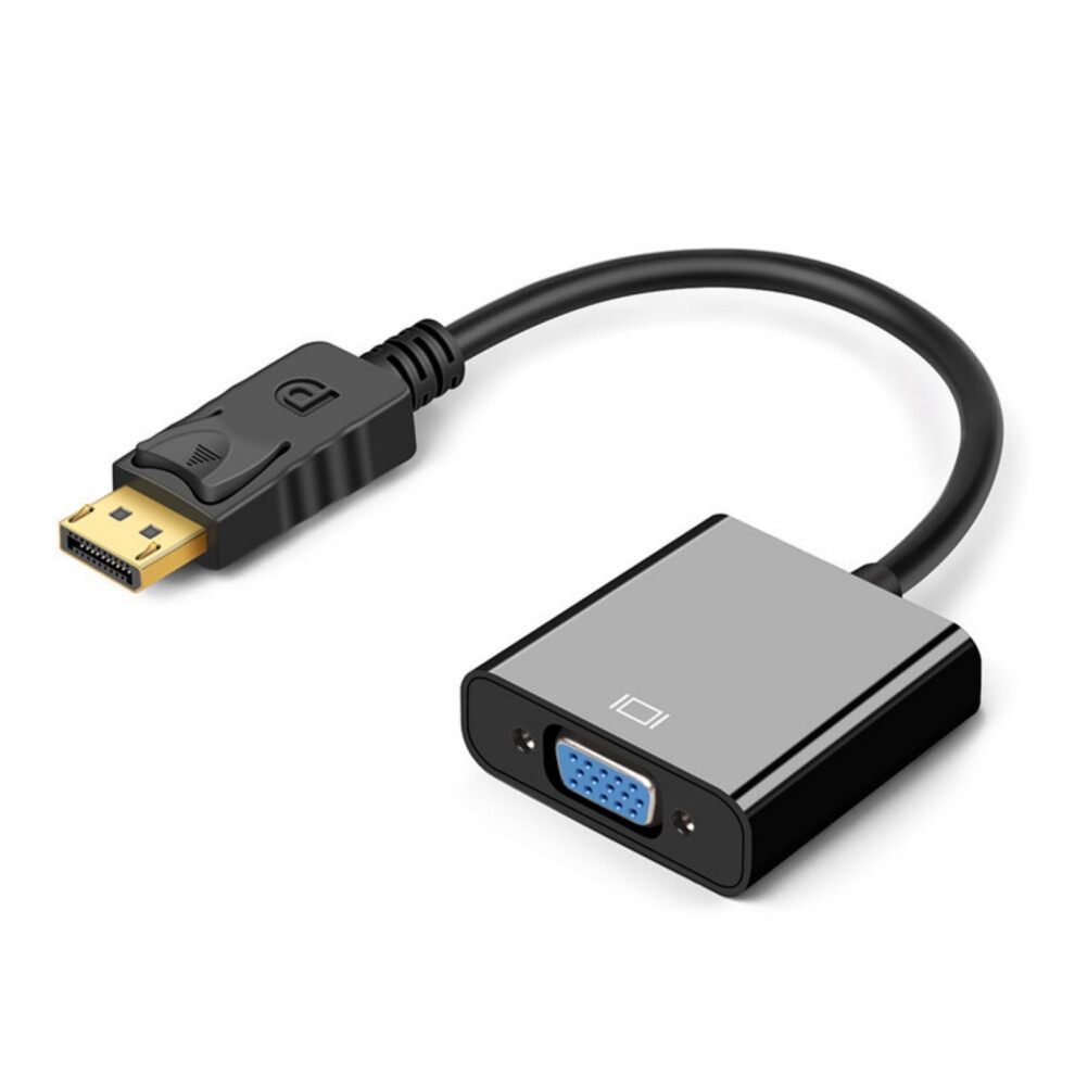 Displayport To Vga Adapter 1080P -Plated Connectors For Stable Signal Transfer Windows Mac Linux Compatible Gold 9067246376444