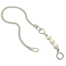(As show, One size) Bag Charm Extender Metal Bag Chain Diy Projects Gift Giving Plastic Pearls 1Setl