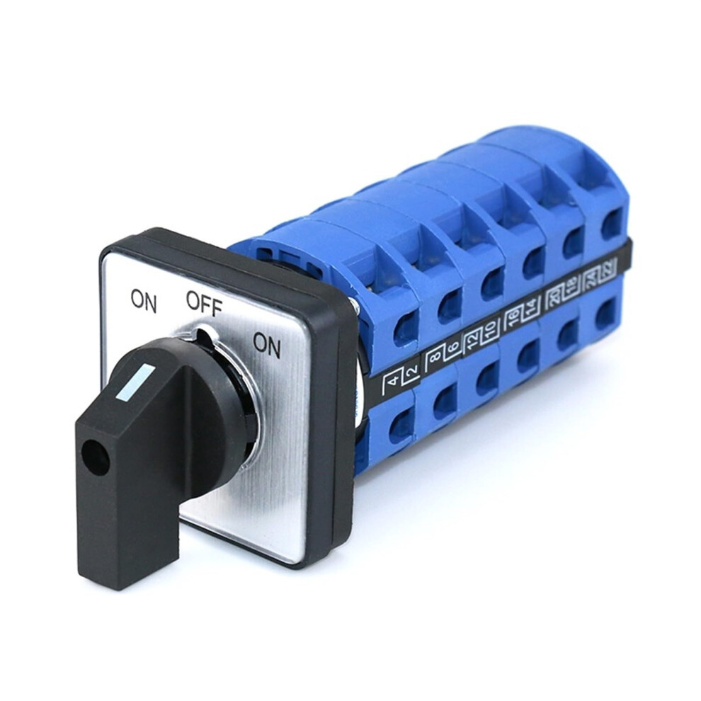 Szw26/Lw26-25 6-Phase 3-Position 24-Terminal Cam Switch 660V 25A 48X48mm Panel Mount On-Off-On 1-Piece 9393856690503