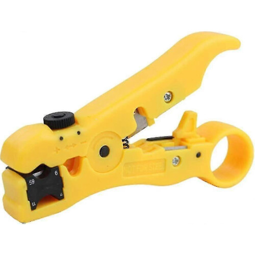(As show, One size) Universal Cable Stripper- Stripping Tool for Coaxial and Cat5/6 UTP Cable