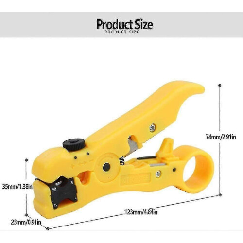 (As show, One size) Universal Cable Stripper- Stripping Tool for Coaxial and Cat5/6 UTP Cable 2